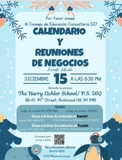 CEC Meeting Flyer (Spanish)